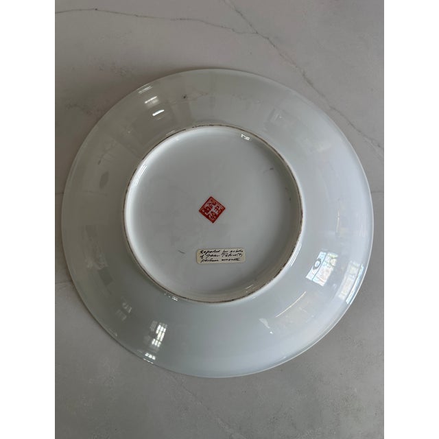 Large Mid-Century Chinese Chinoiserie Porcelain Bowl With Figural Scene For Sale In Richmond - Image 6 of 6