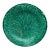 French Green Majolica Leaves Plate Montereau, Circa 1890 For Sale