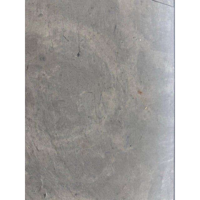 Monumental Hand-Wrought Iron Console With Stone Medallion and Classical Garlands For Sale - Image 17 of 17