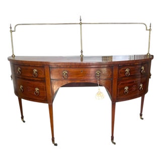 English 18th Century George III Mahogany Demi-Lune Sideboard Circa 1790. For Sale