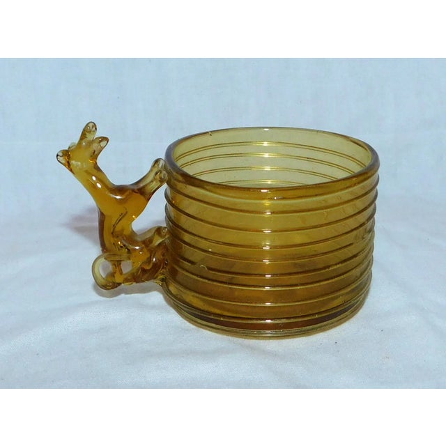 Italian Late 19th Century Antique Glass Child's Mug For Sale - Image 3 of 6