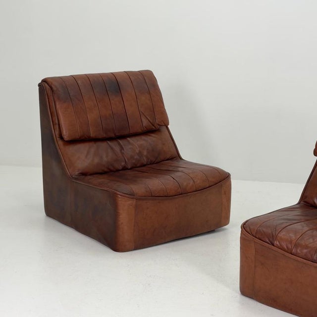 Modern Mid-Century Modern Lounge Chair in Brown Leather, Germany, 1970s For Sale - Image 3 of 18
