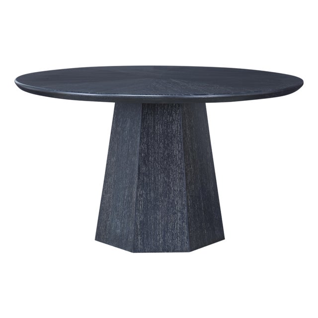 Century Furniture Newlin Round Dining Table - Black Cerused For Sale