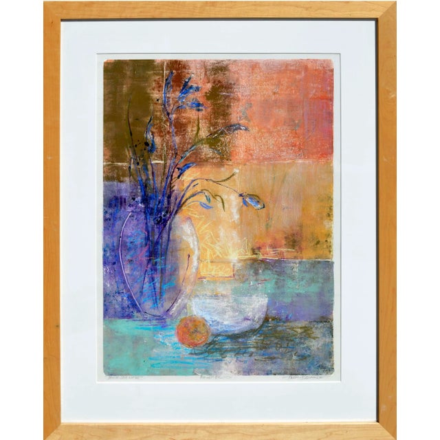 Paper "Moving Still Life " Abstracted Still-Life Monotype by Anita Benarde For Sale - Image 7 of 7