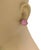 Contemporary Garavelli Pink Sapphire Gold Ball Earrings 18k Two tone Huggie Style, 2 pieces For Sale - Image 3 of 8