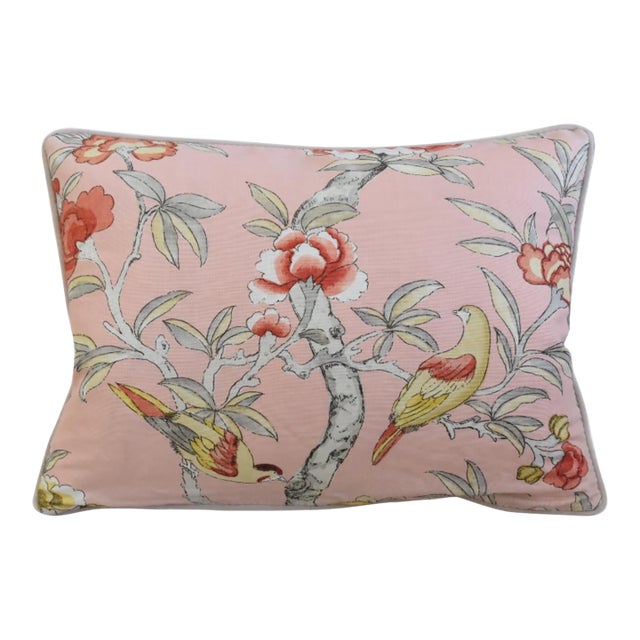 Thibaut Floral & Birds Giselle Botanical Feather/Down Pillow For Sale