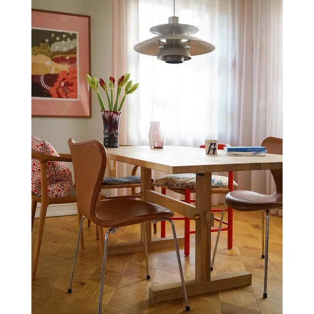 Gaspard Dining Table 180 in Light Oak and Brass by Eberhart Furniture For Sale - Image 14 of 18