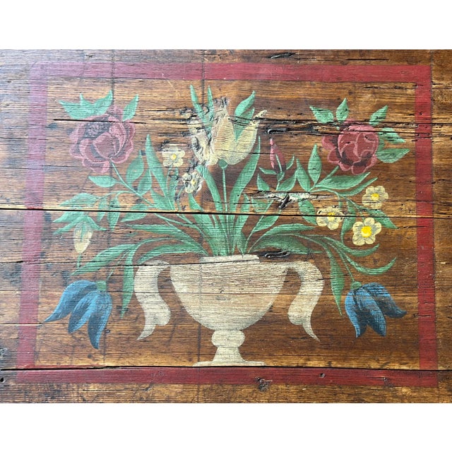 French 18th Century French Painted Trunk For Sale - Image 3 of 11
