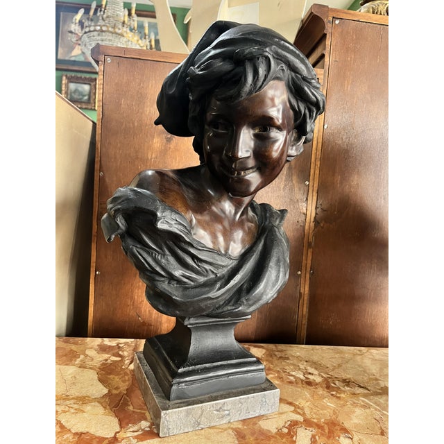 Brown Mareau, Woman with Hat, 1890s, Bronze For Sale - Image 8 of 8