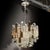 Mid-Century Modernist Hand-Blown Murano Mixed Glass Camer Triedre Chandelier For Sale - Image 11 of 17