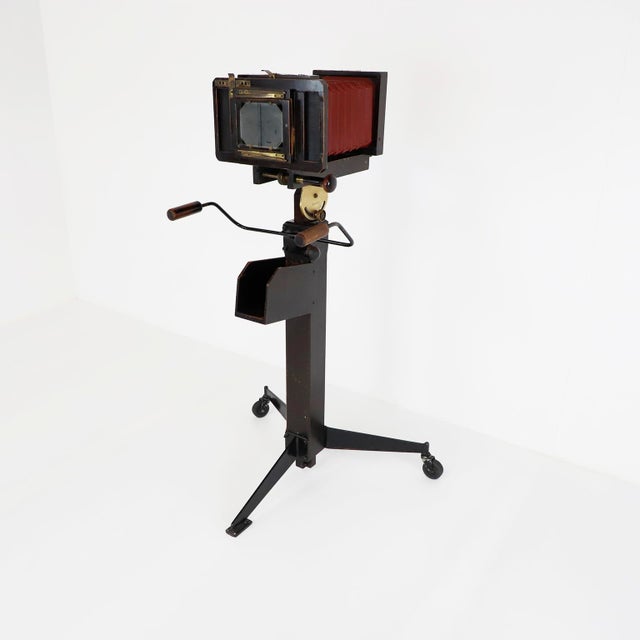 1960s Wooden Plate Folding Photographic Camera with Stand For Sale - Image 5 of 10
