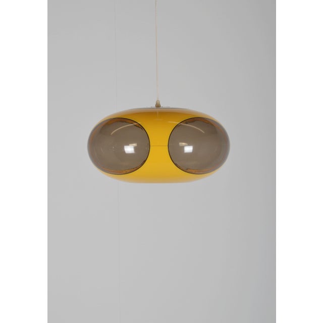 Space Age UFO Pendant Lamp Bug Eye attributed to Massive, 1970s For Sale - Image 3 of 7