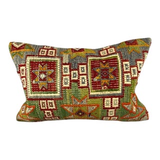 16 x 24 Kilim Pillow Aegean Essence Turkish Pillow Cushion Cover For Sale