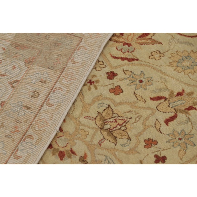 Rug & Kilim’s Tabriz Style Rug in Cream and Red With Floral Patterns For Sale - Image 9 of 9