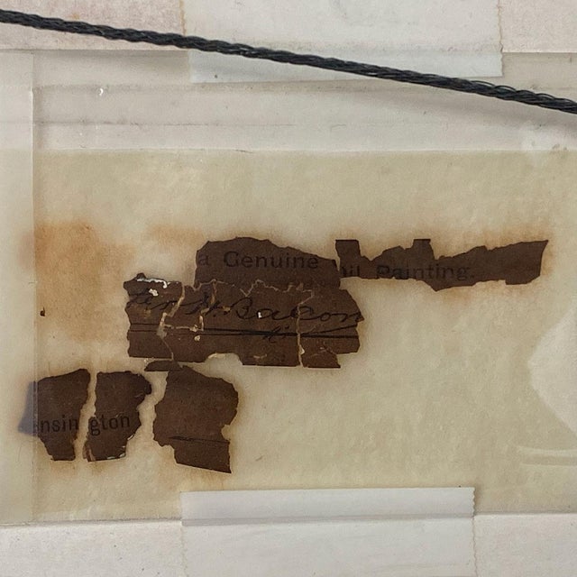 William W. Warren Oil Painting on Canvas, Two Terriers Dogs on a Sandy Dune, Dog For Sale - Image 9 of 11