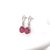Modern Oval Ruby Dangle Earrings with Earth Mined Diamonds in Solid 14k White Gold - 2 Pieces For Sale - Image 3 of 7