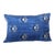 Blue Ikat Velvet Lumbar Pillow Cover 16'' X 24'' For Sale