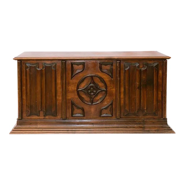 Mid 20th Century Carved Mahogany Coffer For Sale
