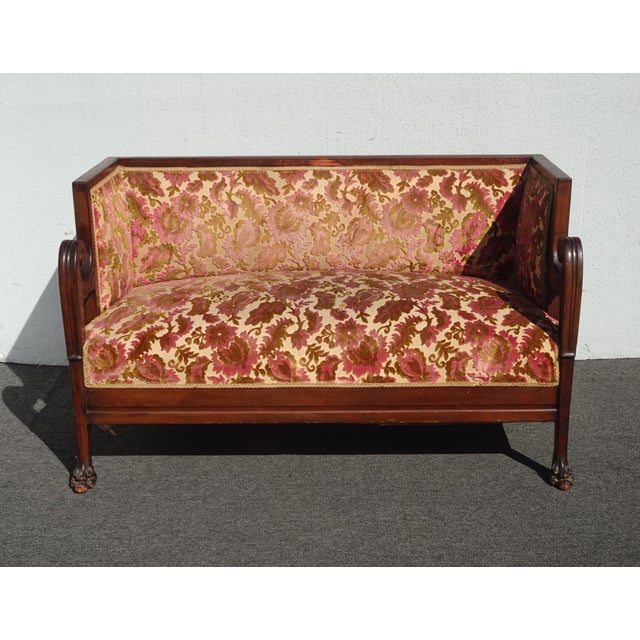 Gorgeous Sofa in Good Vintage Condition. It is Solid and Firm. The fabric has a small hole about the size of a dime in the...