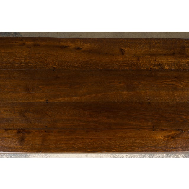 19th Century Spanish Oak Refectory Table With Monumental Trestle Base For Sale In New York - Image 6 of 18