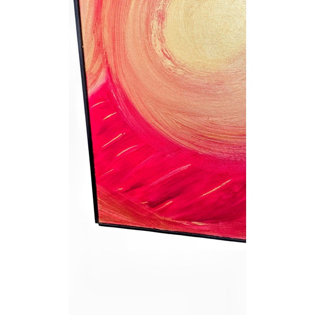 Ruby Red "Foray Into Space #26" Oil Painting by John Carnright For Sale - Image 8 of 10
