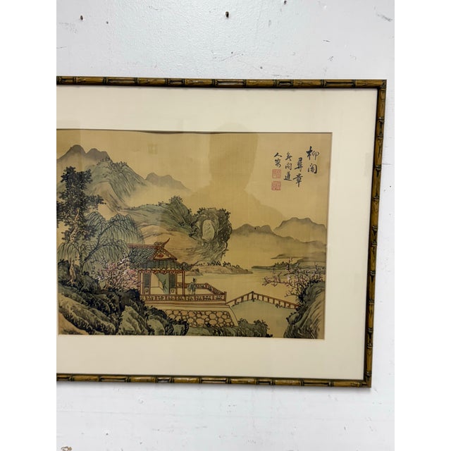 Vintage Chinese Landscape Art Work For Sale - Image 9 of 12
