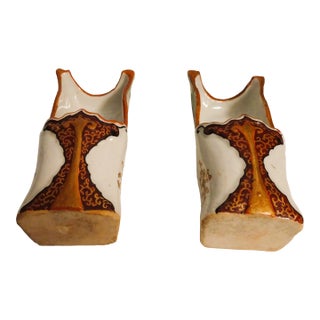 1900s Japanese Porcelain Spoon Holders - A Pair For Sale