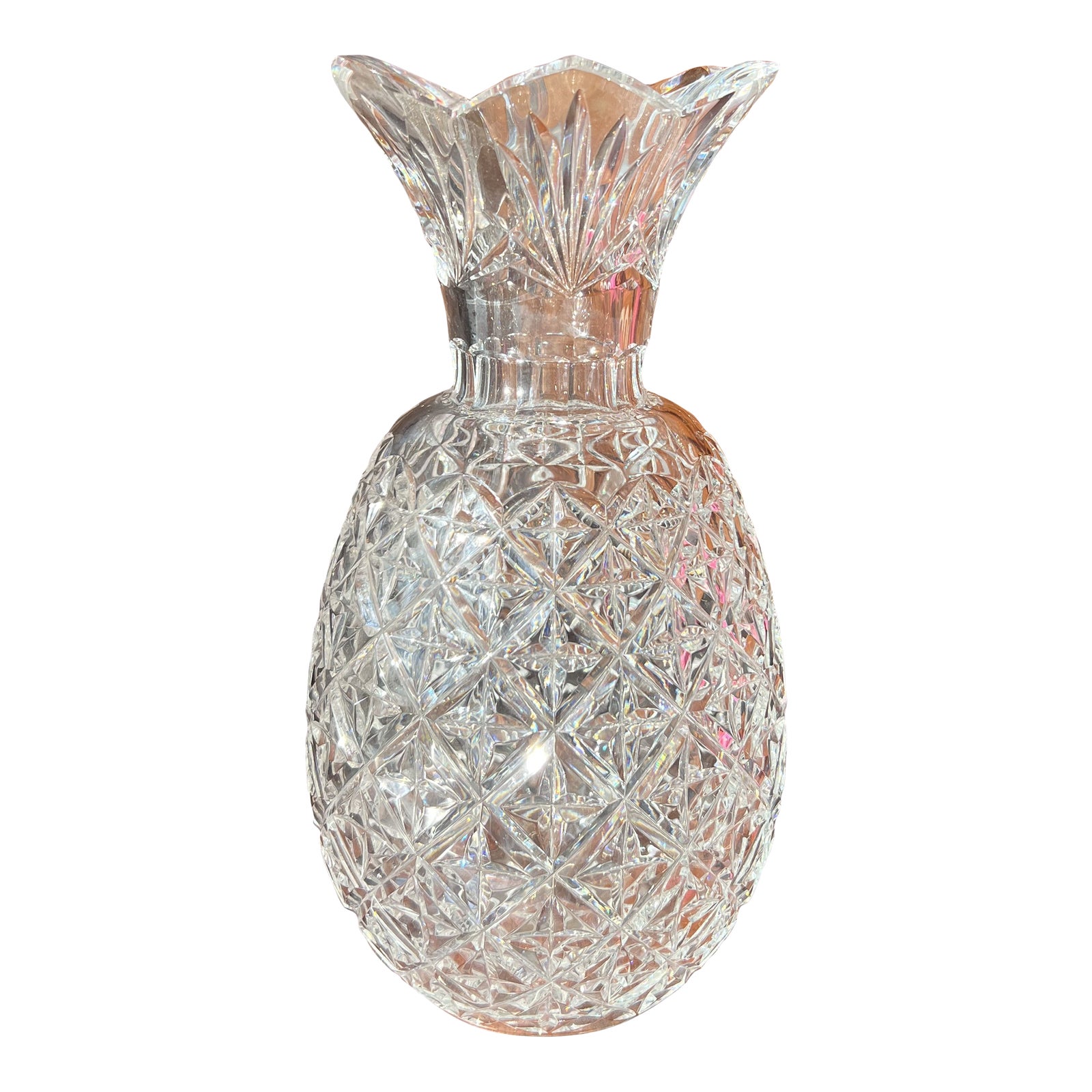 Contemporary Waterford Crystal Pineapple Vase Chairish