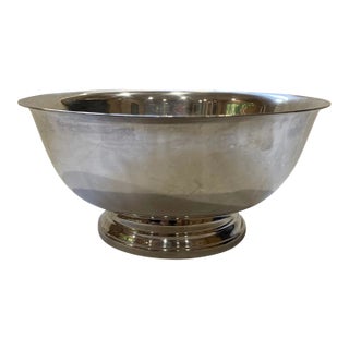 Late 20th Century Gumps Stainless Steel Bowl For Sale