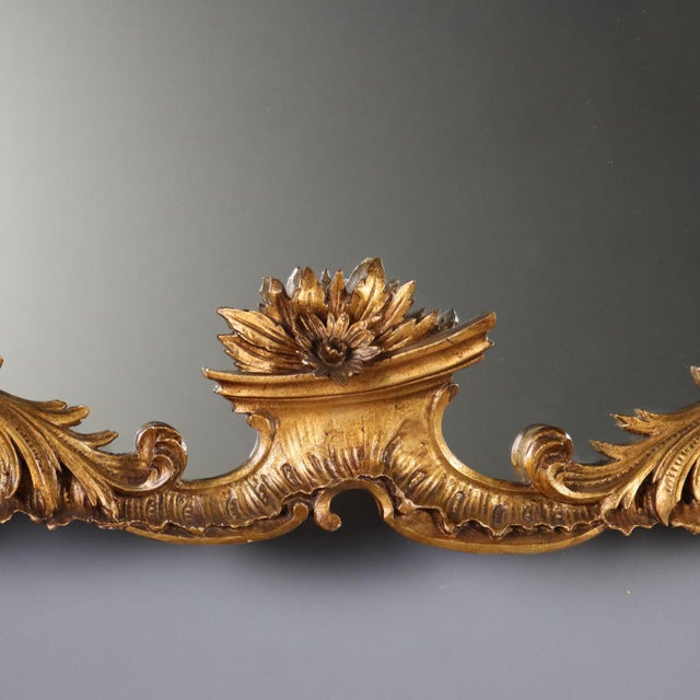 Wood Carved and Gilded Wooden Mirror For Sale - Image 7 of 12