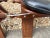 Late 20th Century Pair of Vintage Vinyl Seat Brass Inlaid Camel Saddle Stools For Sale - Image 5 of 12