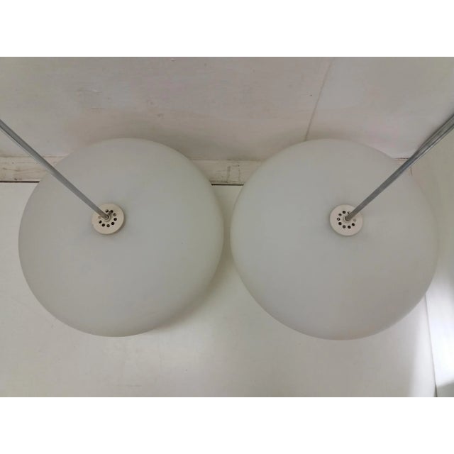 Metal Czechoslovakian Chandeliers by Napako, 1970s, Set of 2 For Sale - Image 7 of 11