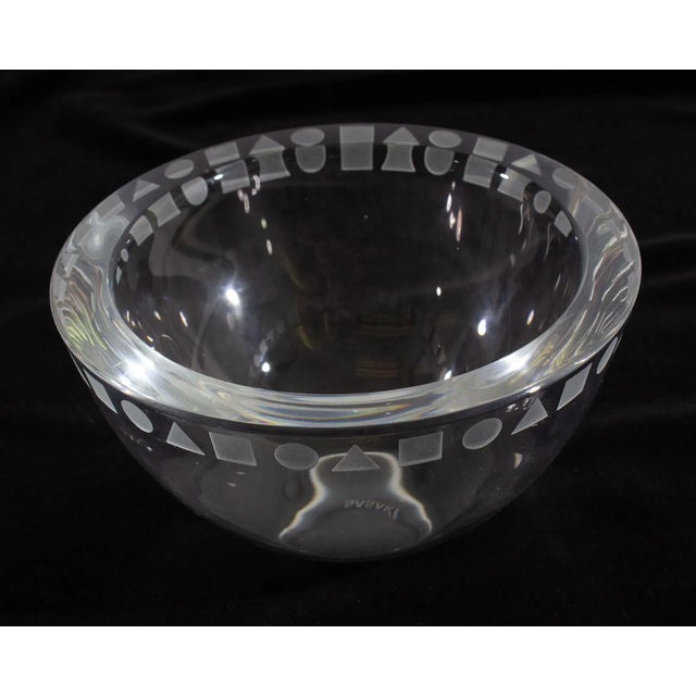 Ward Bennett “Sengai” Sasaki Postmodern Crystal Bowl For Sale In Indianapolis - Image 6 of 6