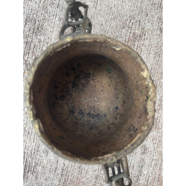 Ashanti Cast Bronze Kuduo Pot For Sale - Image 9 of 10