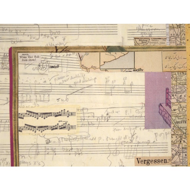Paper 1990s "From Grief I Cannot Measure" Mixed-Media Collage Composition by Graham Moody, Framed For Sale - Image 7 of 12