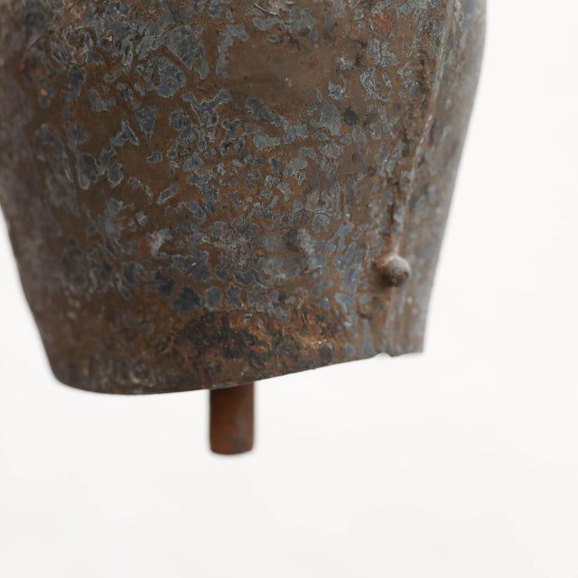 Traditional French Rustic Bronze and Leather Bell, 1960s For Sale - Image 10 of 18