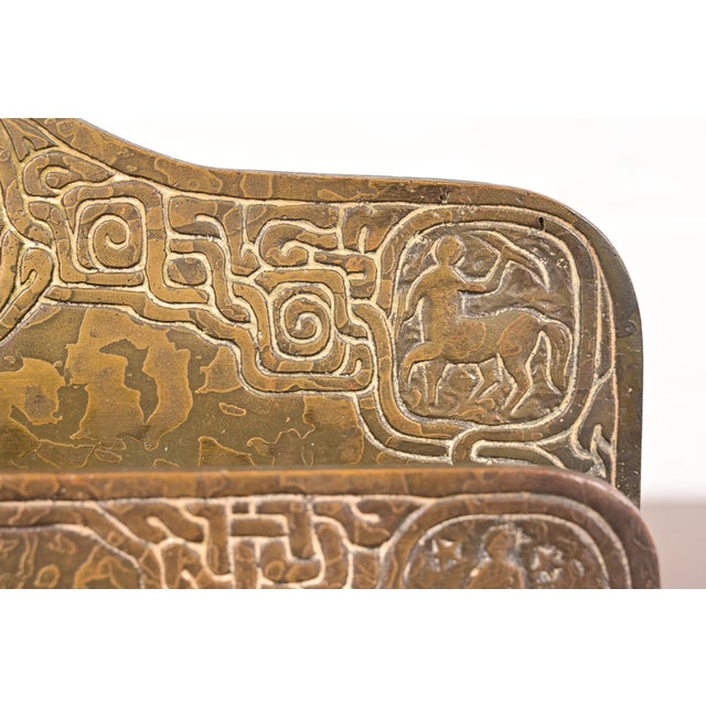 Early 20th Century Tiffany Studios New York Zodiac Bronze Letter Rack For Sale - Image 5 of 12