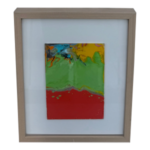 “Tigi Brushed” Abstract Colorful Drip Wall Art Museum Editions Art Advisors