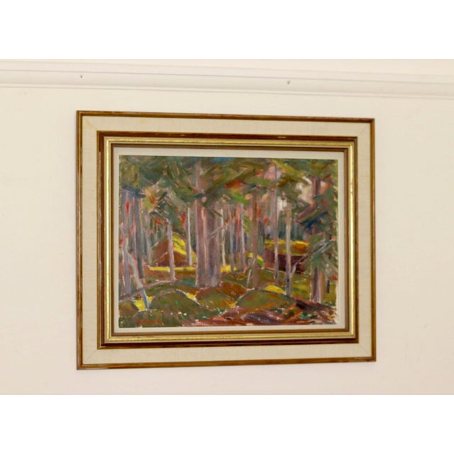 S. Toqvist, Forest, 1960s, Oil on Panel, Framed For Sale - Image 11 of 11