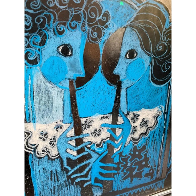 1990s Rosine Wachtmeister, Two Women with Flutes, 1994, Silk-Screen For Sale - Image 5 of 9