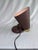Mid 20th Century Vintage Mid Century Modern Atomic Cone Chocolate Brown Metal & Brass Finish Plug-in Desk Lamp For Sale - Image 5 of 11