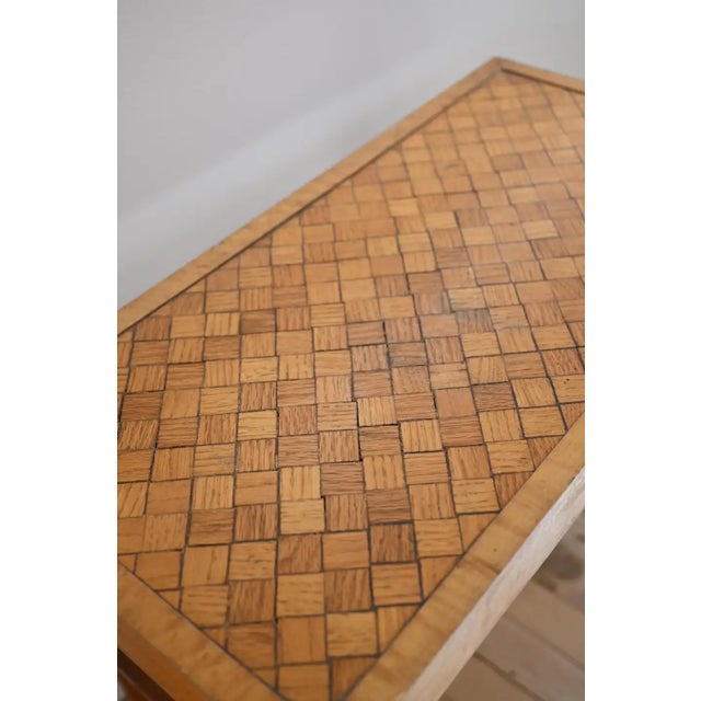 1960s Paul Laszlo "Basketweave" Style Side Table For Sale - Image 5 of 6