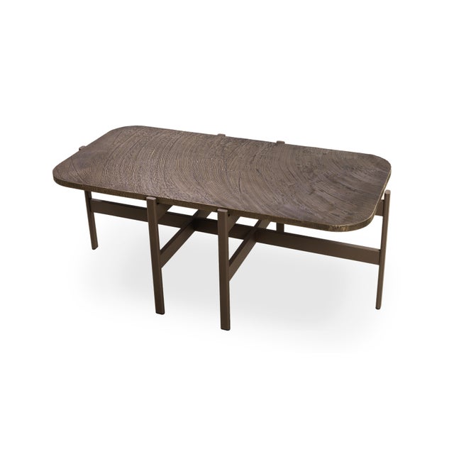Not Yet Made - Made To Order Niteroi Low Table with Metal Vucetich Top by Fabian Pellegrinet Conte For Sale - Image 5 of 5