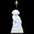 A stately single table lamp modeled as a white Bali foo dog, blending chinoiserie charm with sculptural presence. The...