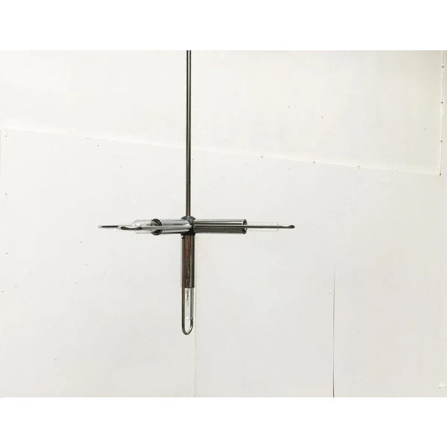 Silver German Space Age Chandelier from Kinkeldey For Sale - Image 8 of 18