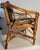 Folk Art 1940s Rattan Child's Chair W/Custom Leather Cushions For Sale - Image 3 of 11