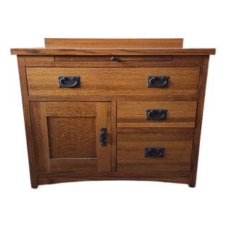 Cedar Lined Mission Oak Cabinet/Chest of Drawers For Sale