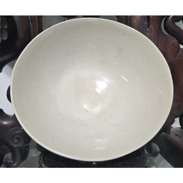 Chinese Antique Chinese Blue White Porcelain Sanskrit Mantra Bowl  Ming Qing Dynasty For Sale - Image 3 of 8
