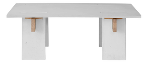 Arnold Light Concrete and Light Oak Wedges Coffee Table by Eberhart Furniture
