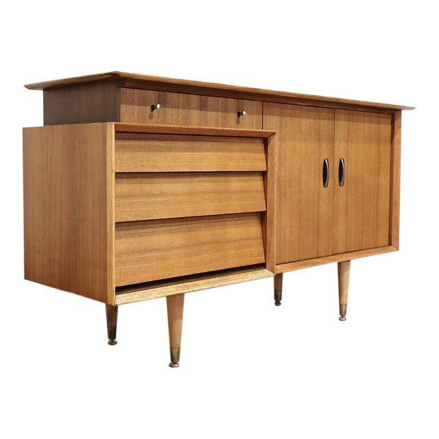 Mid Century Modern Vintage Teak Credenza Sideboard by Beautility Danish Style For Sale